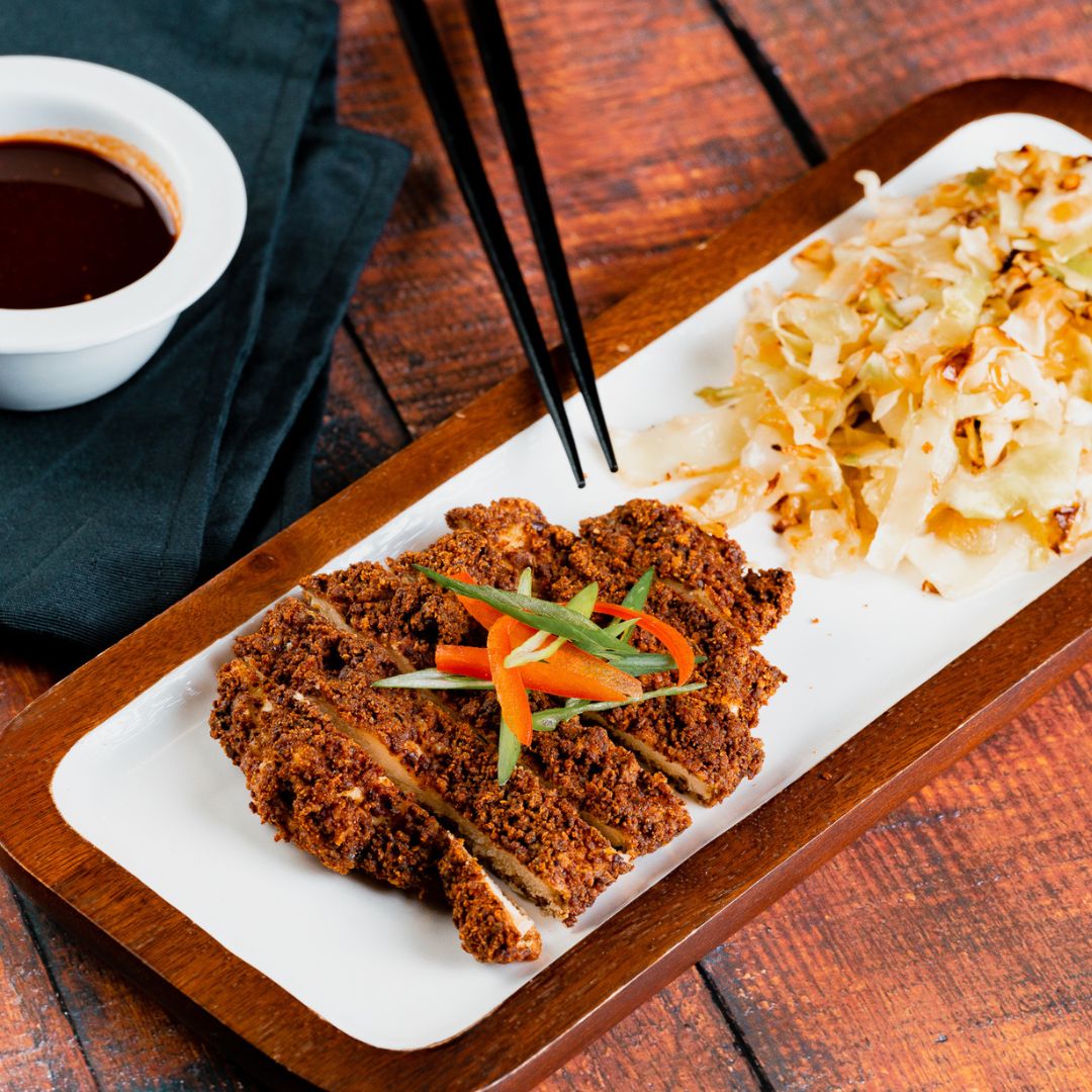 Japanese Katsu Chicken with Roasted Cabbage - 620 Calories | 12g Net Carb | 44g Total Fat | 35g Protein - ketolibriyum