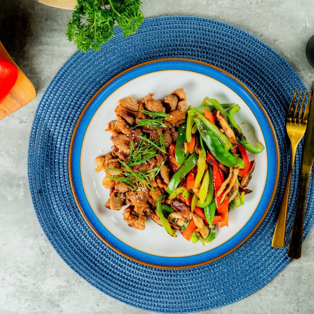 Korean Pork Bulgogi with Sautéed Vegetables - ketolibriyum