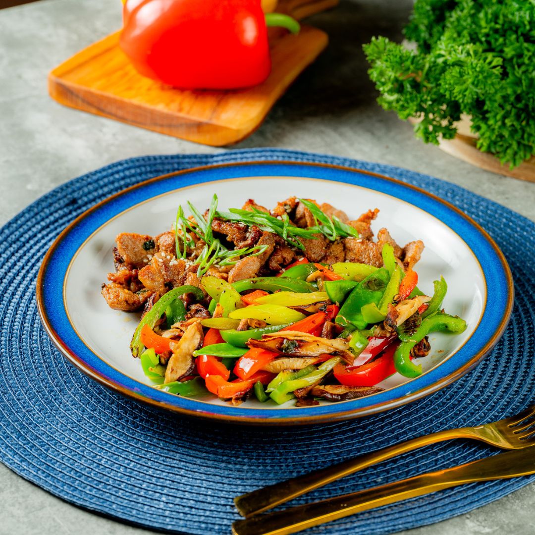 Korean Pork Bulgogi with Sautéed Vegetables - ketolibriyum