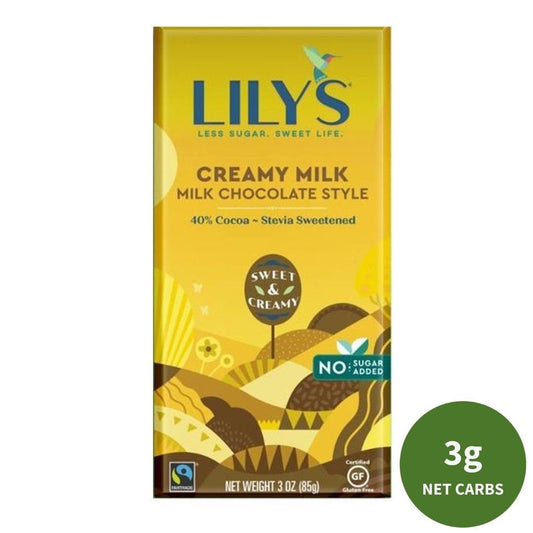 Lily's Milk Chocolate Bar: Creamy Milk - ketolibriyum