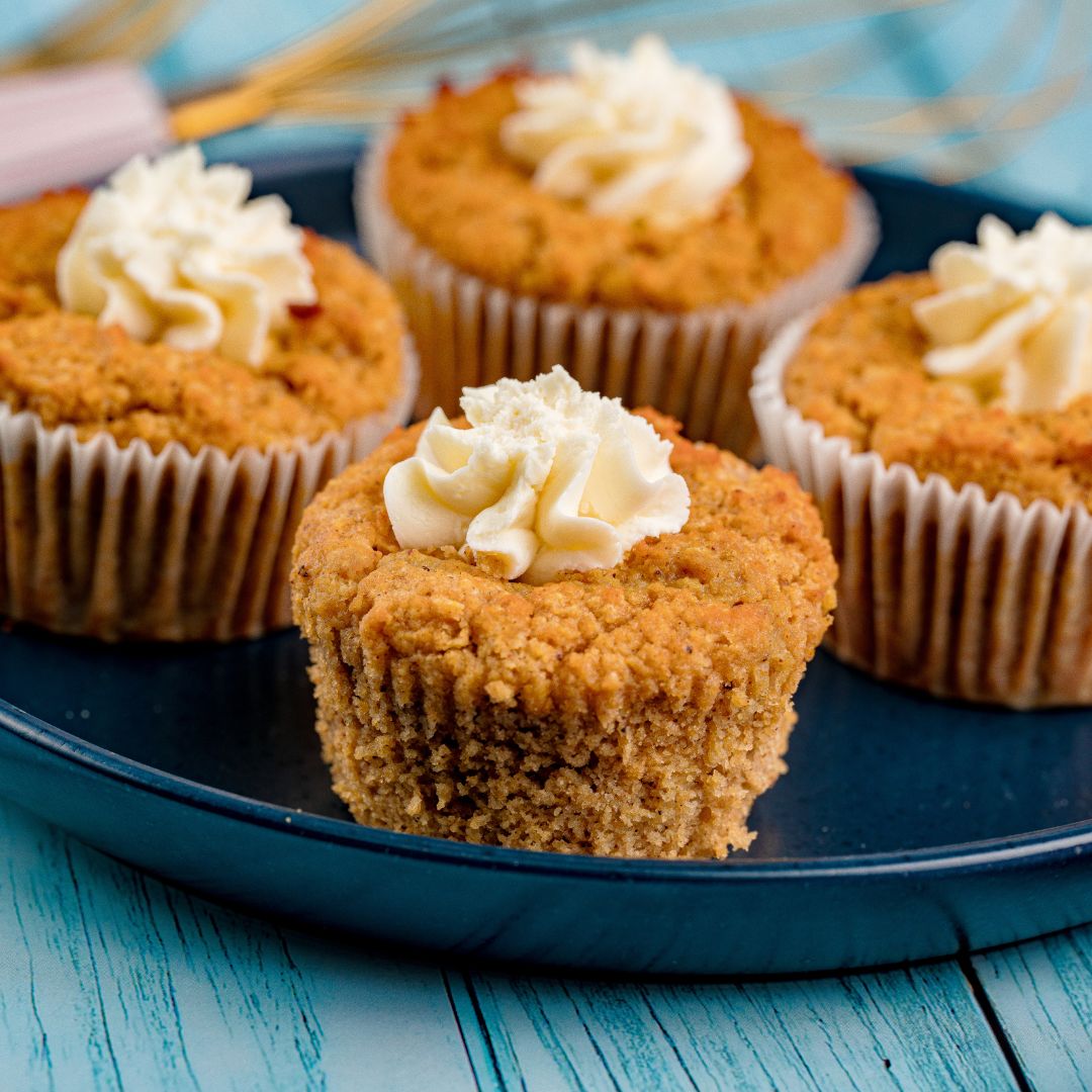 Pumpkin Spice Muffins with Cream Cheese Filling- 4 Pack - 230 Calories | 4g Net Carb | 20g Total Fat | 8g Protein - ketolibriyum