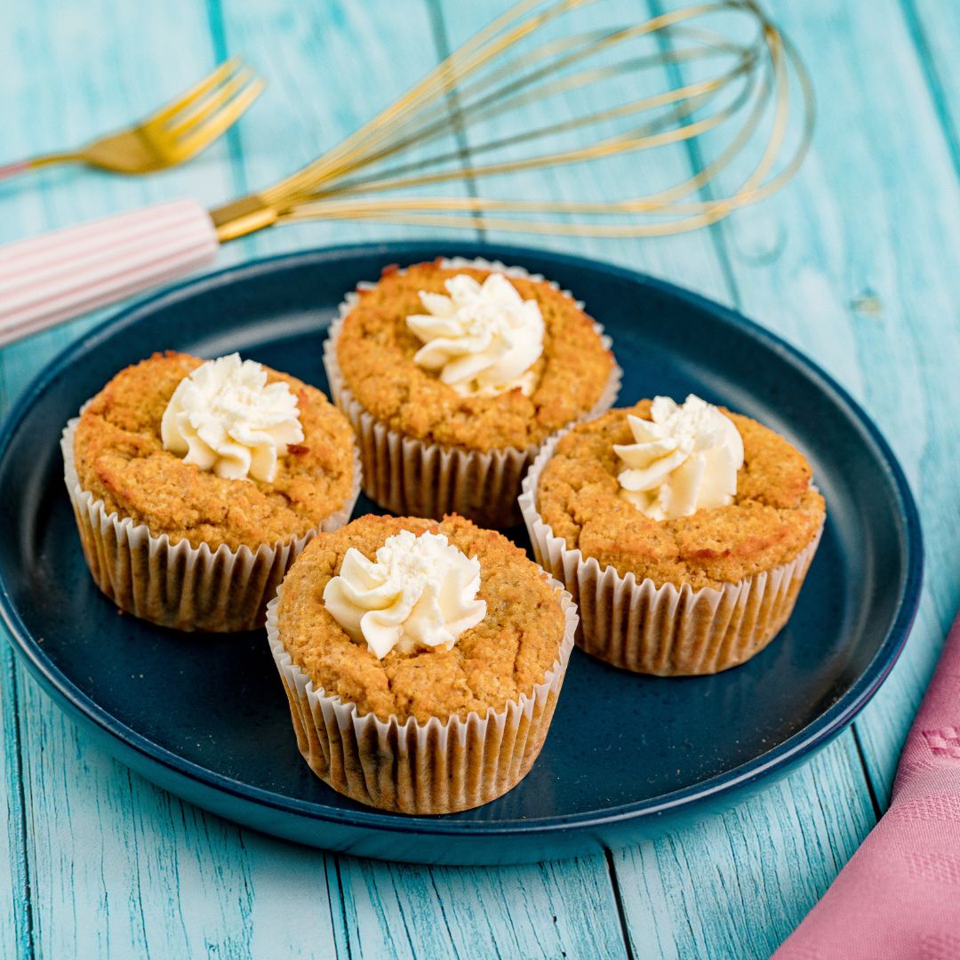 Pumpkin Spice Muffins with Cream Cheese Filling- 4 Pack - 230 Calories | 4g Net Carb | 20g Total Fat | 8g Protein - ketolibriyum