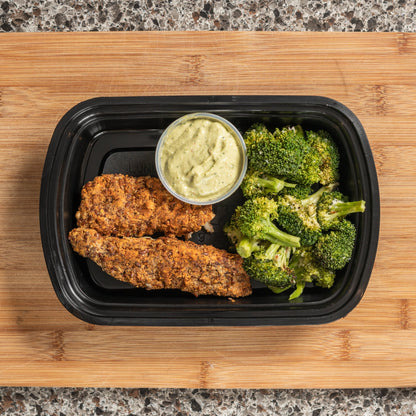 Santa Fe Chicken with Avocado Aioli (mild) and Roasted Broccoli - ketolibriyum