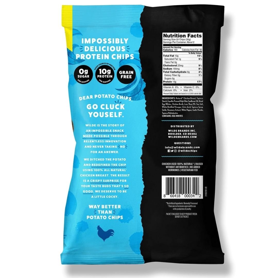 Wilde Protein Chips: Sea Salt & Vinegar Chicken - ketolibriyum